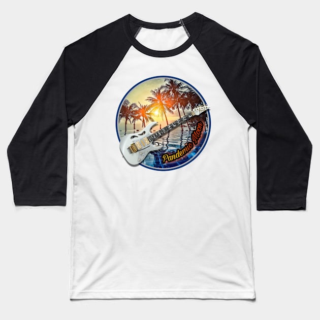 Pandemic Moon- Electric Sunset UNDERGLOW SERIES - Orange Glow Baseball T-Shirt by Benjammin87